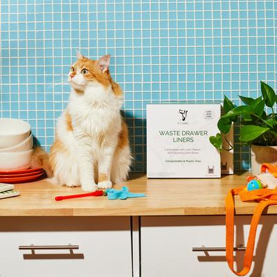 Show full view: EcoLeo Automatic Litter-Robot Compatible & Compostable with Handles Cat Litter Box Replacement Liners, 50 count slide 6 of 8