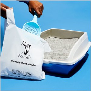 EcoLeo Eco-Friendly Cornstarch Blend Litter Scoop Cat Waste Bags, 120 count