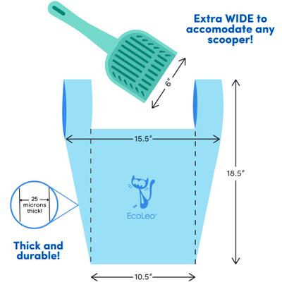 Show full view: EcoLeo Compostabe Litter Scoop Cat Waste Bags, 40 count slide 4 of 6
