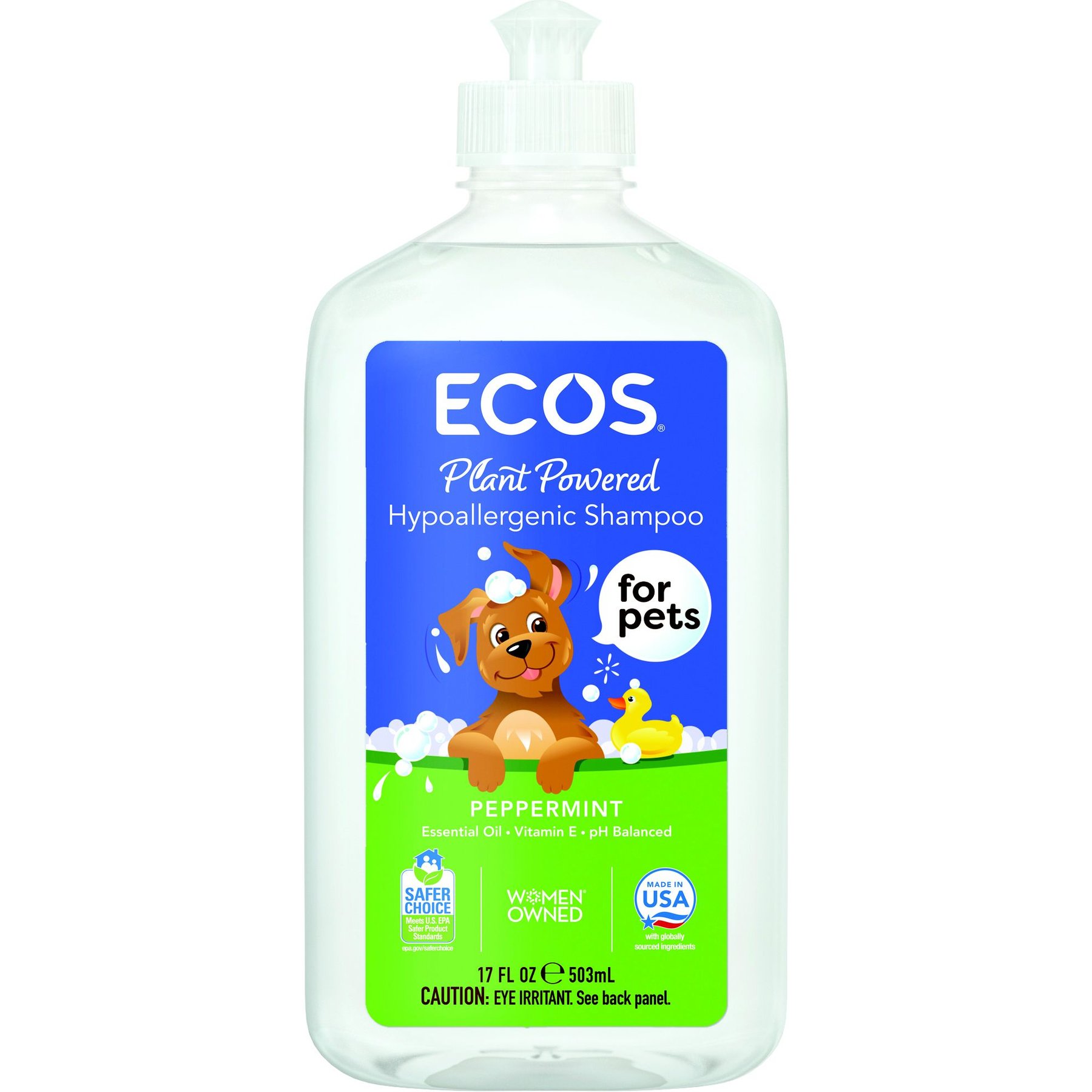 ECOS for Pets! Peppermint Scented Hypoallergenic Dog Conditioning Shampoo, 17-fl oz bottle