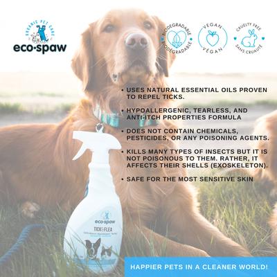 Show full view: EcoSpaw Unscented Flea & Tick Dog & Cat Spray, 3-fl oz bottle slide 2 of 6