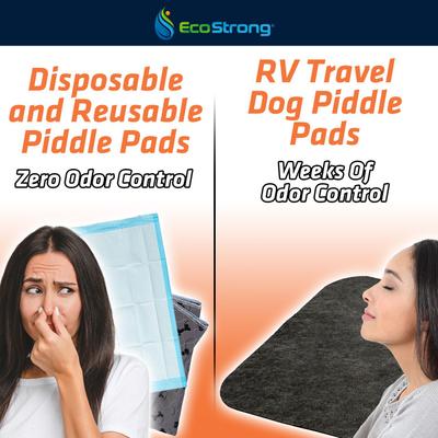 Show full view: EcoStrong RV Travel Dog Portable Potty Solution, 2 x 24 x 36-in pads & 32-fl oz spray slide 6 of 9