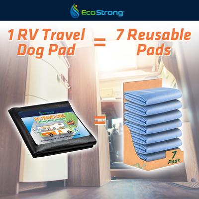 Show full view: EcoStrong RV Travel Dog Portable Potty Solution, 2 x 24 x 36-in pads & 32-fl oz spray slide 7 of 9