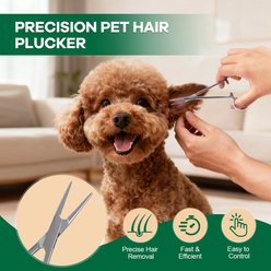 EcoStylife Plucking Powder, Hemostats & Round Tip Scissors Dog Ear Hair Removal Tool, Green, 1.05-oz bottle slide 2 of 7