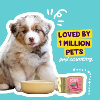 Show full view: Edgard & Cooper Puppy Grain-Free Chicken & Duck Flavored Wet Dog Food, 10.5-oz cup, case of 18 slide 10 of 10
