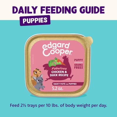 Show full view: Edgard & Cooper Puppy Grain-Free Chicken & Duck Flavored Wet Dog Food, 10.5-oz cup, case of 18 slide 7 of 10