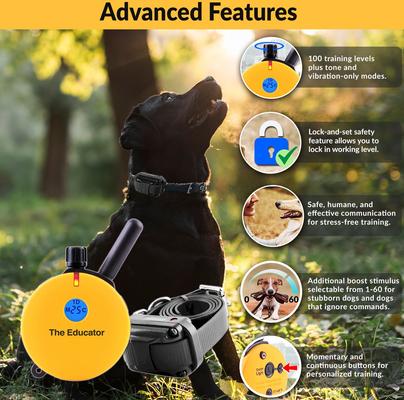 Show full view: Educator By E-Collar Technologies 3/4 Mile Range Waterproof Dog Training Collar, 1 collar slide 2 of 9