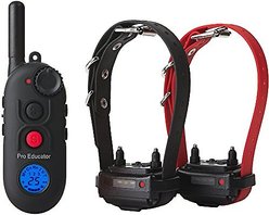 Educator By E-Collar Technologies Educator 1/2 Mile Pro Advanced Waterproof Dog Training Collar, Black, 2 collars