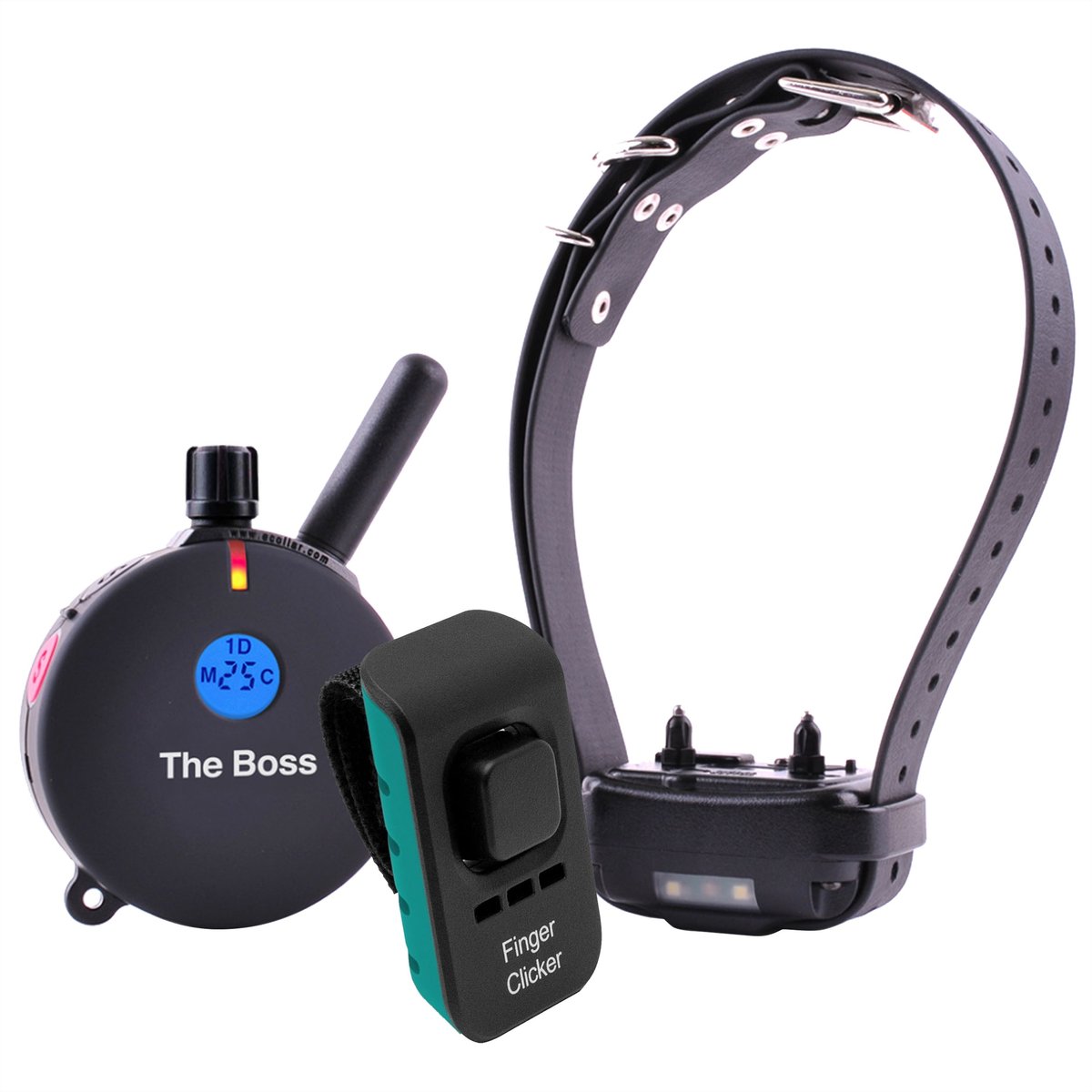 Educator By E-Collar Technologies The Boss 1 Mile Range Collar + FC-100 Finger Clicker Dog Training Clicker