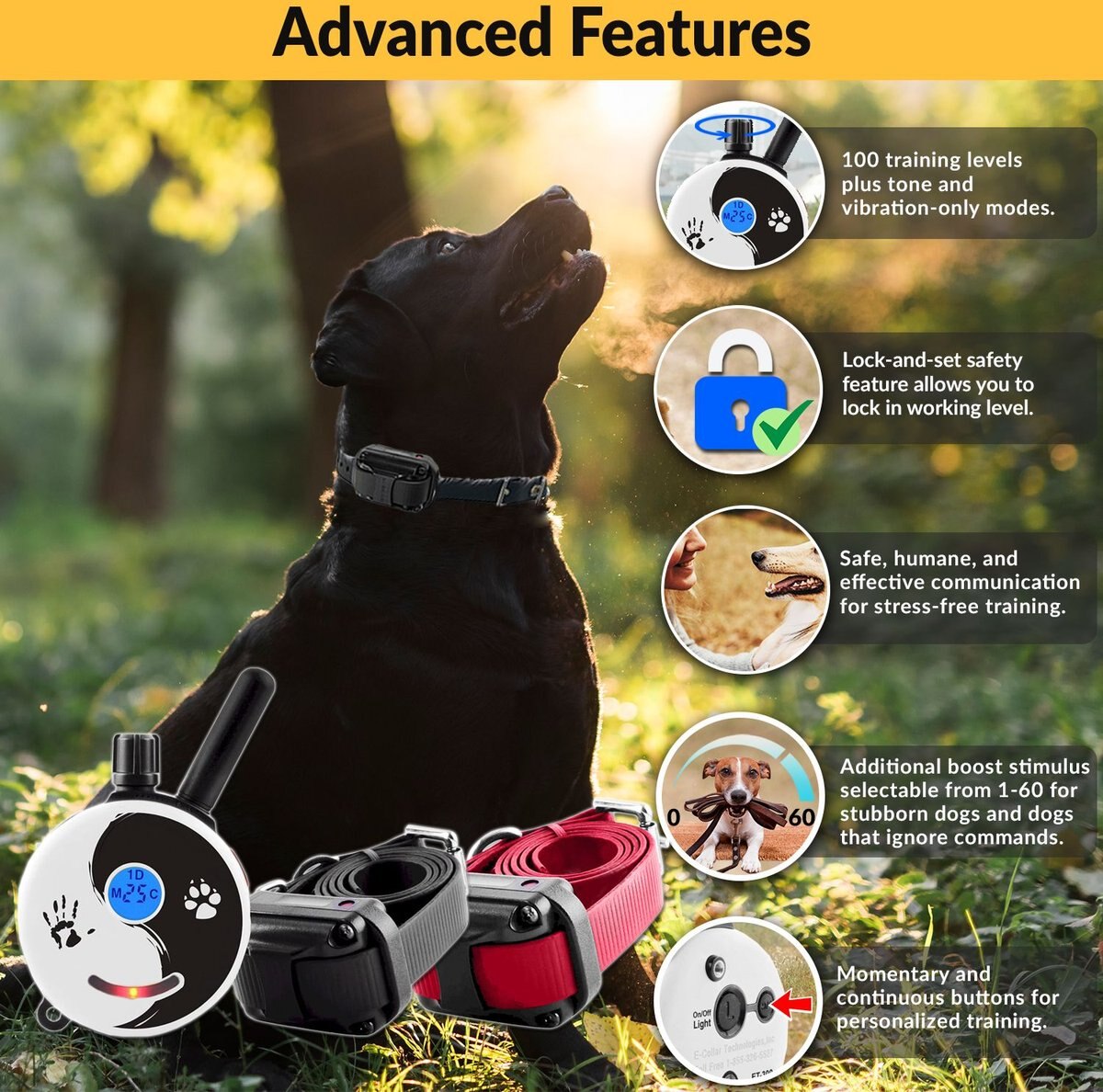 Educator By E-Collar Technologies Zen 1/2 Mile Range Remote Dog Training Collar