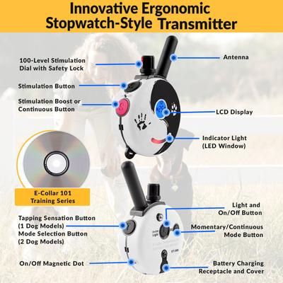 Show full view: Educator By E-Collar Technologies Zen Mini 1/2 Mile E-Collar Waterproof Dog Training Collar, 1 collar slide 4 of 9