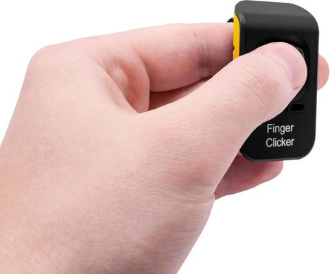 Show full view: Educator FC-100 Finger Clicker Dog Training Clicker, Yellow slide 4 of 8