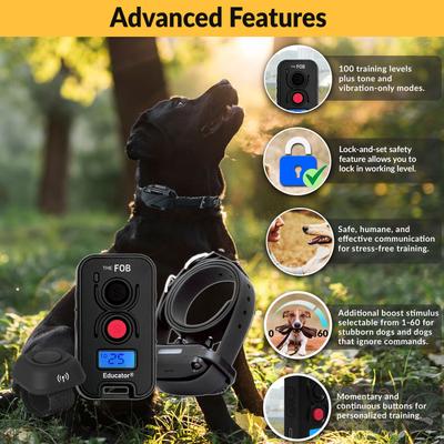 Show full view: Educator FE-560B with Finger Button Dog Remote Training System, Black slide 2 of 7