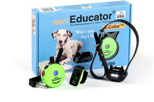 Show full view: Educator Mini Educator 1/2 Mile Waterproof Remote Training Dog Collar with Premium Finger Clicker Trainer, Small/Medium: 5 to 22.5-in neck, 3/4-in wide, Green slide 1 of 9