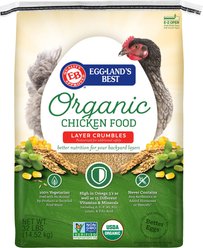 Eggland's Best 17% Protein Organic Layer Crumbles Chicken Feed, 32-lb bag
