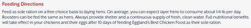 Show full view: Eggland's Best 17% Protein Organic Layer Crumbles Chicken Feed, 32-lb bag slide 6 of 10