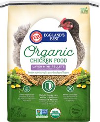 Eggland's Best 17% Protein Organic Layer Mini-Pellets Chicken Feed, 32-lb bag