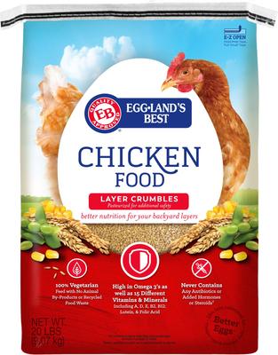 Show full view: Eggland's Best All Natural Layer 17% Protein Crumbles Chicken Feed, 20-lb bag slide 6 of 8