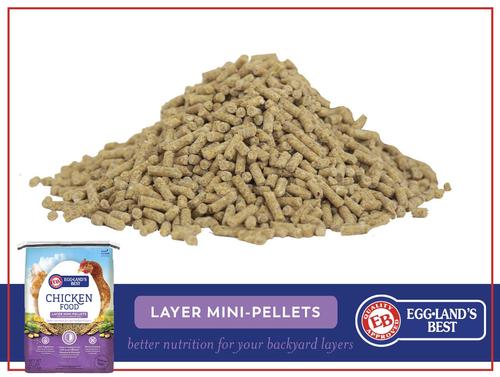 Show full view: Eggland's Best All Natural Layer Mini 17% Protein Pellets Chicken Feed, 20-lb bag slide 2 of 6