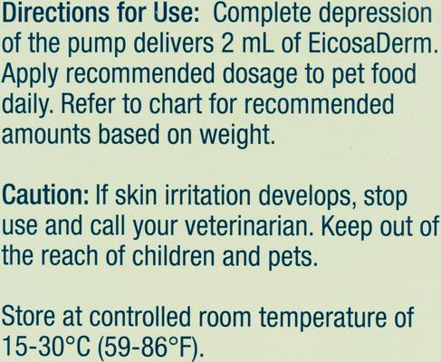 Show full view: EicosaDerm Omega 3 Liquid Dog & Cat Nutritional Supplement, 32-fl oz bottle slide 4 of 6