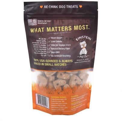 Show full view: Einstein Pets Wheat-Free Pumpkin Time Real Pumpkin, Cinnamon & Chia Natural Oven Baked Dog Treats, 8-oz bag slide 3 of 6
