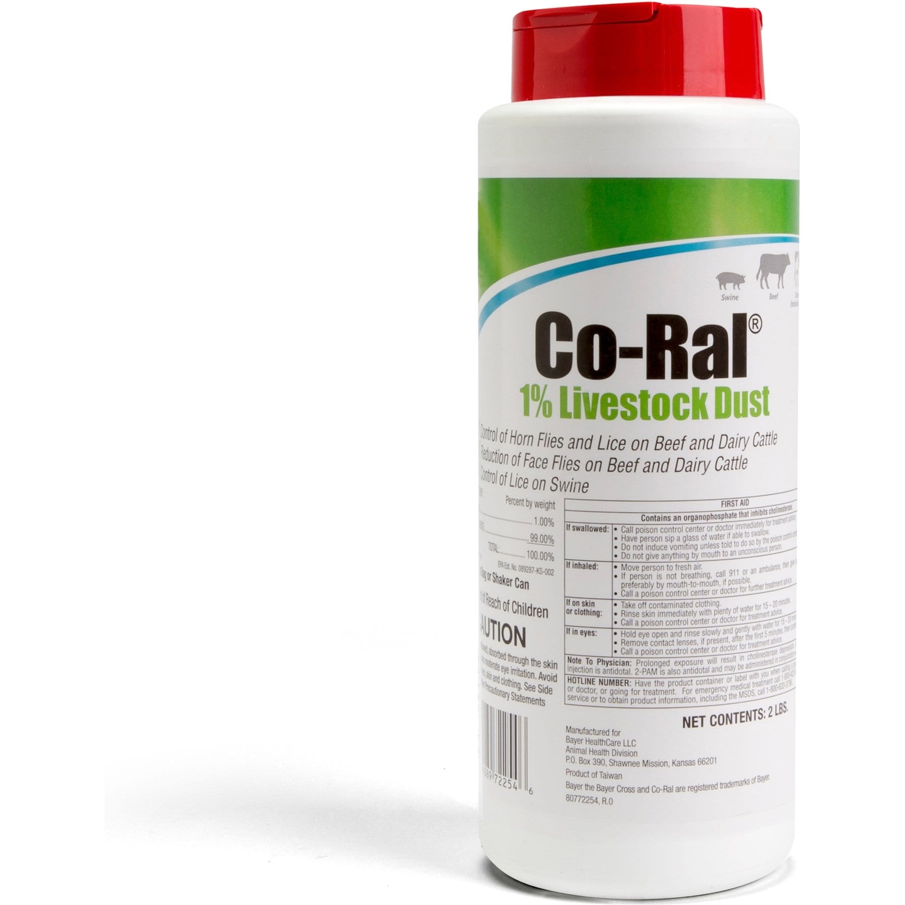 Elanco Co-Ral 1% Livestock Dust Farm Animal Insecticide, 2-lb