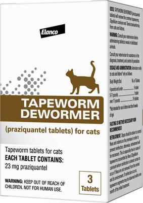 Show full view: Elanco Dewormer for Tapeworms for Cats, 3 count slide 3 of 11