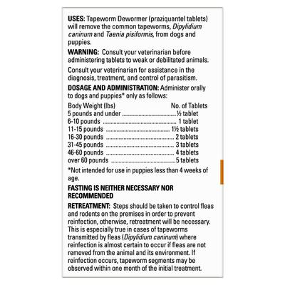 Show full view: Elanco Dewormer for Tapeworms for Dogs, 5 count slide 5 of 10
