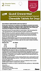 Elanco Quad Dewormer for Hookworms, Roundworms, Tapeworms & Whipworms for Large Breed Dogs, 2 count slide 2 of 9