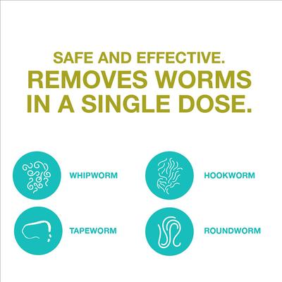 Show full view: Elanco Quad Dewormer for Hookworms, Roundworms, Tapeworms & Whipworms for Large Breed Dogs, 2 count slide 9 of 10