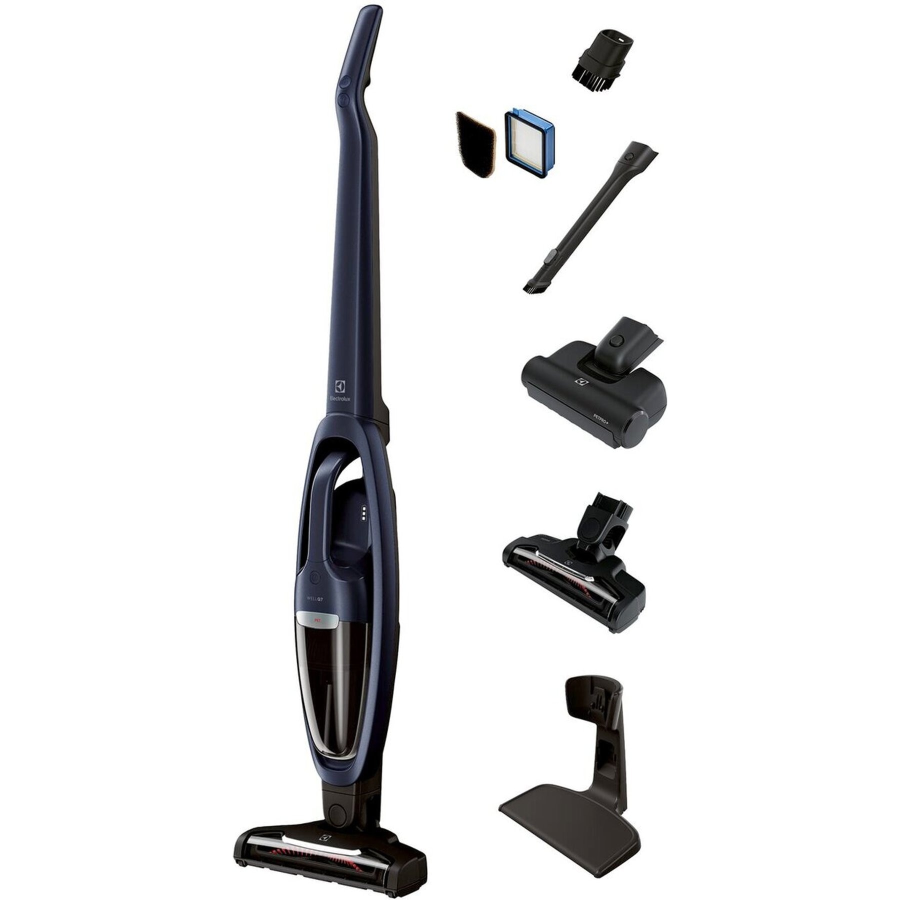Electrolux Well Q7 Cordless Vacuum with Pet Attachment Stick-Vacuum, Indigo