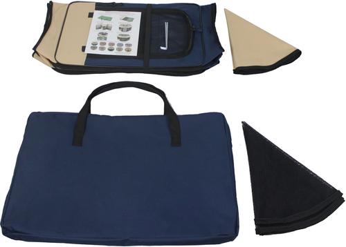 Show full view: EliteField 2-Door Soft-Sided Dog & Cat Playpen, Beige & Navy Blue, 48 x 48 x 32-in slide 4 of 6