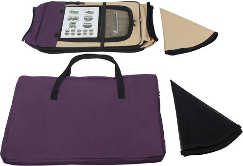 Show full view: EliteField 2-Door Soft-Sided Dog & Cat Playpen, Purple & Beige, 62 x 62 x 24-in slide 4 of 7