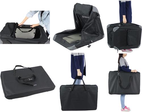 Show full view: EliteField 3-Door Collapsible Soft-Sided Dog Crate, Black, 30 inch slide 6 of 12