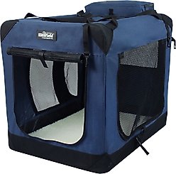 EliteField 3-Door Collapsible Soft-Sided Dog Crate, Blue, 36 inch slide 1 of 9