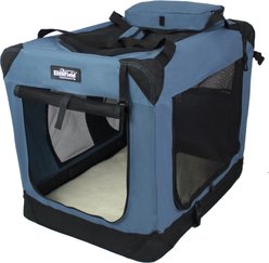 EliteField 3-Door Collapsible Soft-Sided Dog Crate, Blue Gray, 20 inch slide 1 of 6