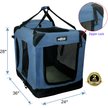 Show in main carousel: EliteField 3-Door Collapsible Soft-Sided Dog Crate, Blue Gray, 36 inch slide 2 of 9