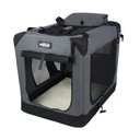 EliteField 3-Door Collapsible Soft-Sided Dog Crate, Gray, 30 inch