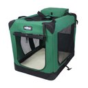 EliteField 3-Door Collapsible Soft-Sided Dog Crate, Green, 20 inch