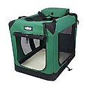 EliteField 3-Door Collapsible Soft-Sided Dog Crate, Green, 30 inch