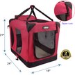 Show in main carousel: EliteField 3-Door Collapsible Soft-Sided Dog Crate, Maroon, 24 inch slide 2 of 12