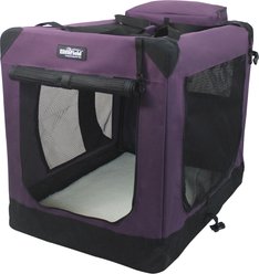EliteField 3-Door Collapsible Soft-Sided Dog Crate, Purple, Med: 30-in L x 21-in W x 24-in H slide 1 of 6