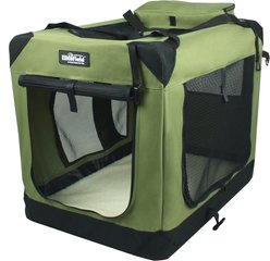 EliteField 3-Door Collapsible Soft-Sided Dog Crate, Sage Green, 30 inch slide 1 of 9