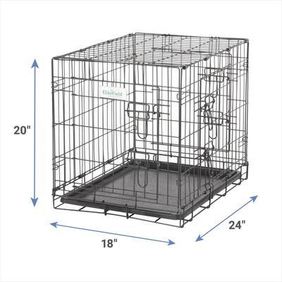 Show full view: EliteField 3-Door Collapsible Wire Dog Crate with Divider, 24 inch slide 3 of 10