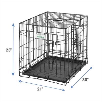 Show full view: EliteField 3-Door Collapsible Wire Dog Crate with Divider, 30 inch slide 4 of 11
