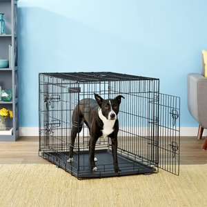 EliteField 3-Door Collapsible Wire Dog Crate with Divider, 42 inch