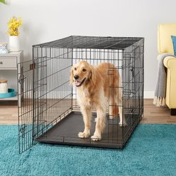 EliteField 3-Door Collapsible Wire Dog Crate with Divider, 48 inch