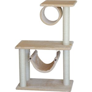 EliteField 37-in Faux Fur Cat Tree, Beige