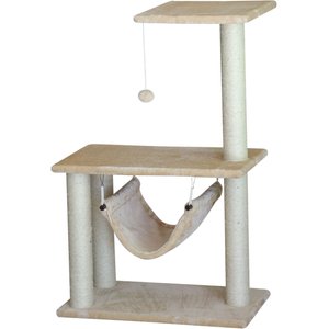 EliteField 37-in Faux Fur Cat Tree, Beige