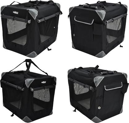 Show full view: EliteField 4-Door Collapsible Soft-Sided Dog Crate, Black, L: 42-in L x 28-in W x 32-in H slide 6 of 12